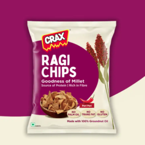 Crax Peri Peri Ragi Chips | Healthy Protein Snacks With No Palm Oil