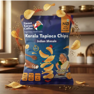 Sweet Karam Coffee Indian Masala Tapioca Chips / Wafers